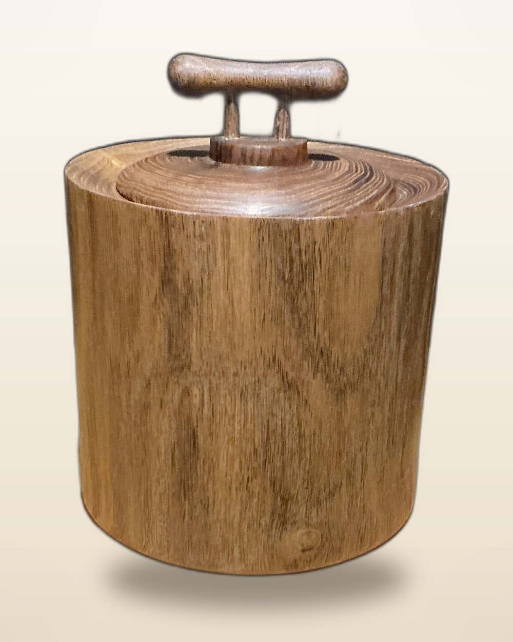 Acacia lidded pot — turned from a friend's garden tree