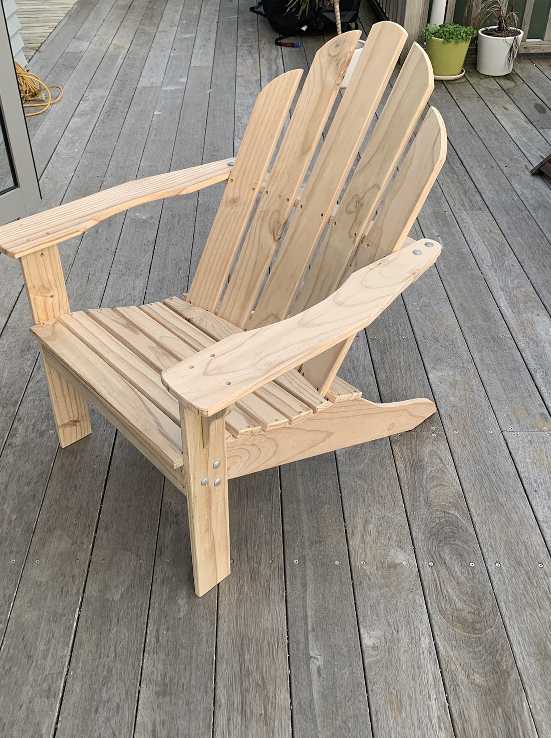 Adirondack chair, hand-made in solid timber