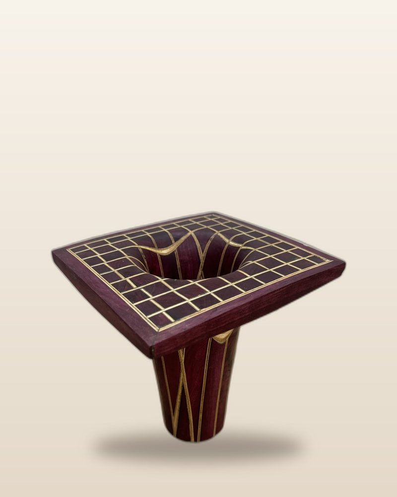 Purpleheart inlaid side table