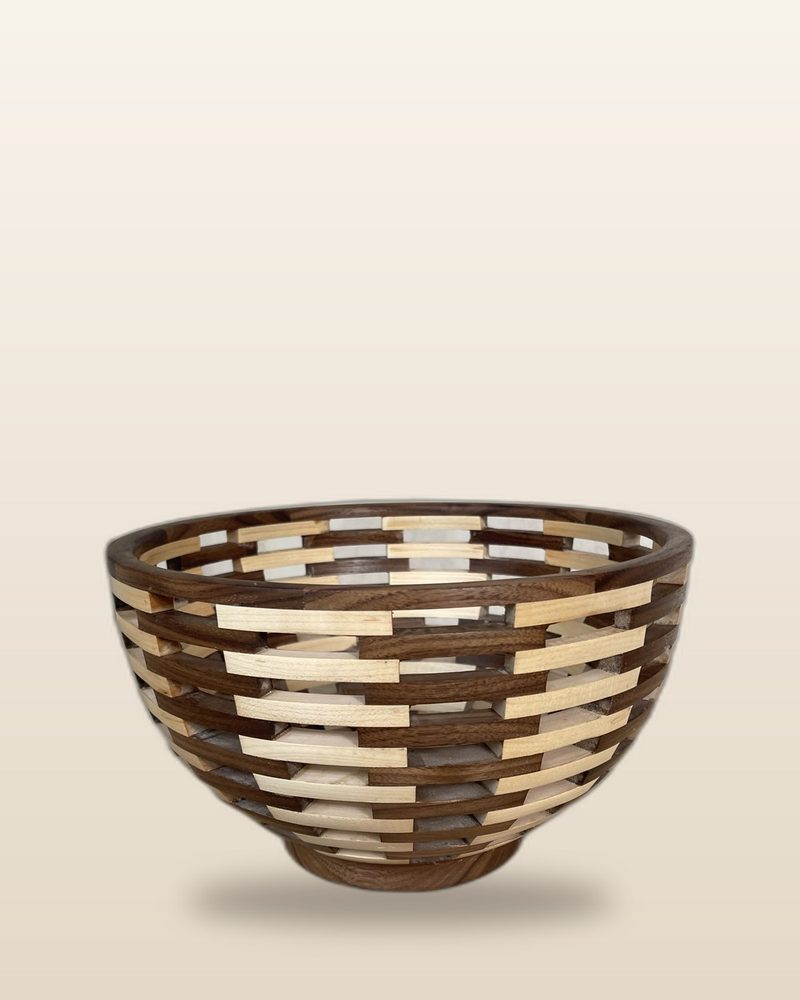 Segmented open-weave bowl